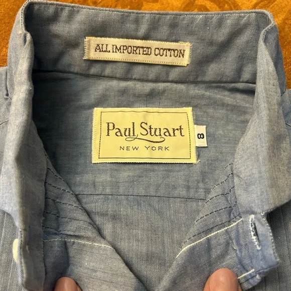 Paul Stuart New York Woman’s Cotton Pleated Bib Front Tuxedo Shirt Size 8 EUC - Picture 9 of 13